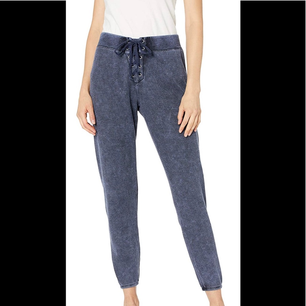 NWT Splendid Lace-up Waffle-knit Jogger Pants